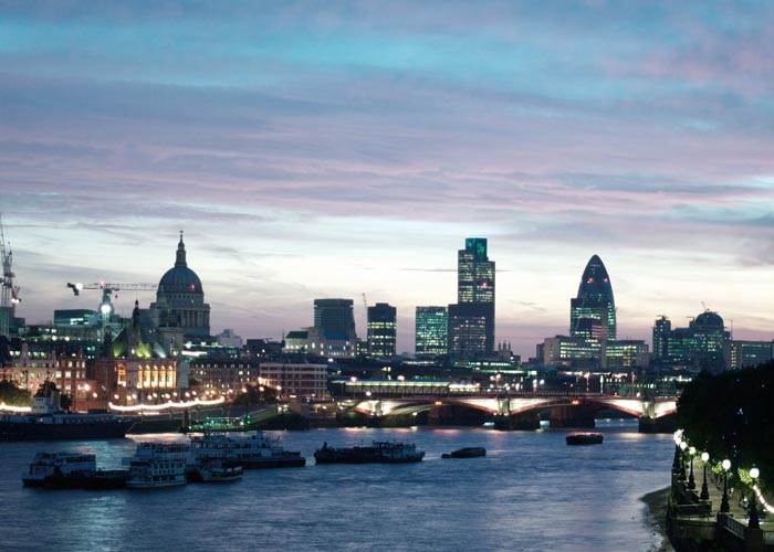 London form Waterloo Bridge